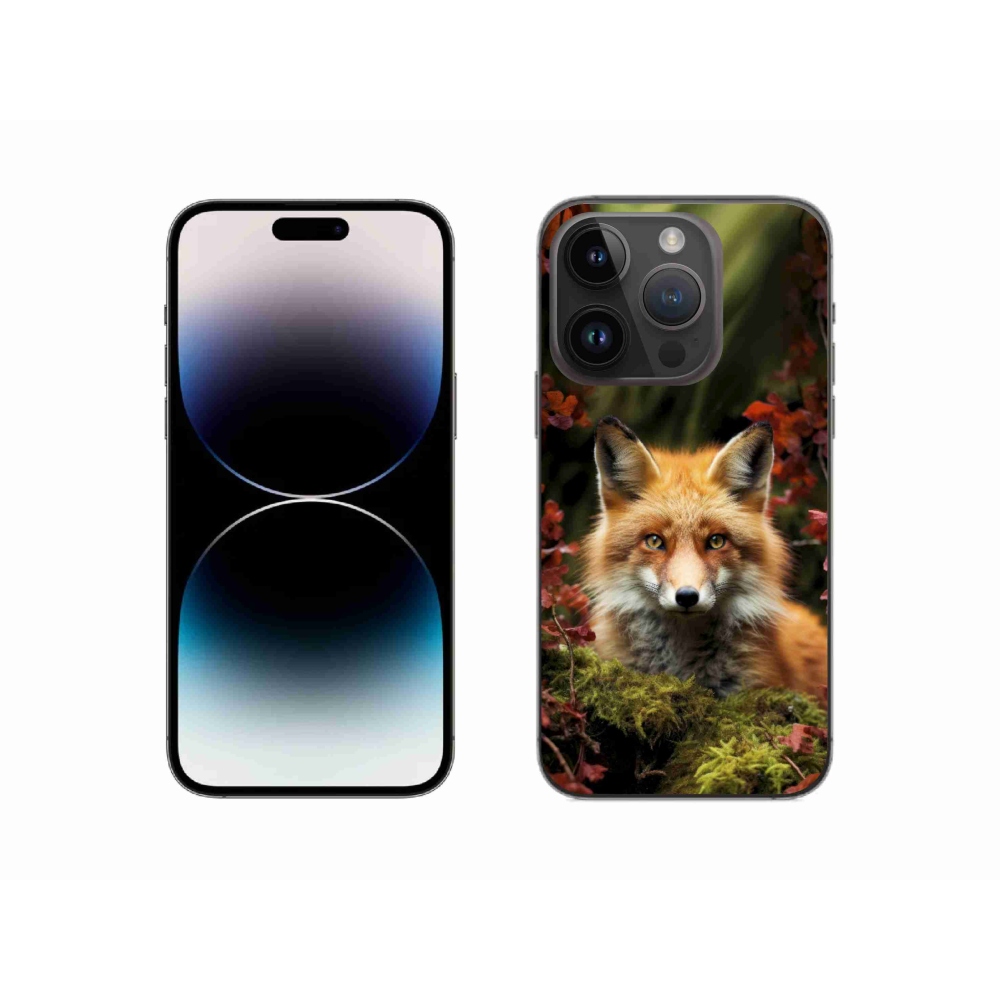 Gélový kryt mmCase na iPhone 14 Pro - líška v lese