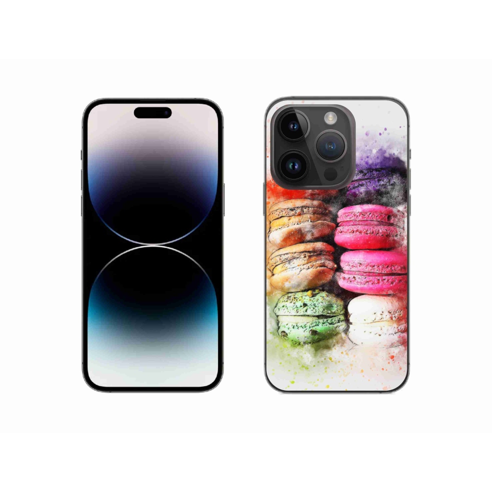 Gélový kryt mmCase na iPhone 14 Pro - makrónky