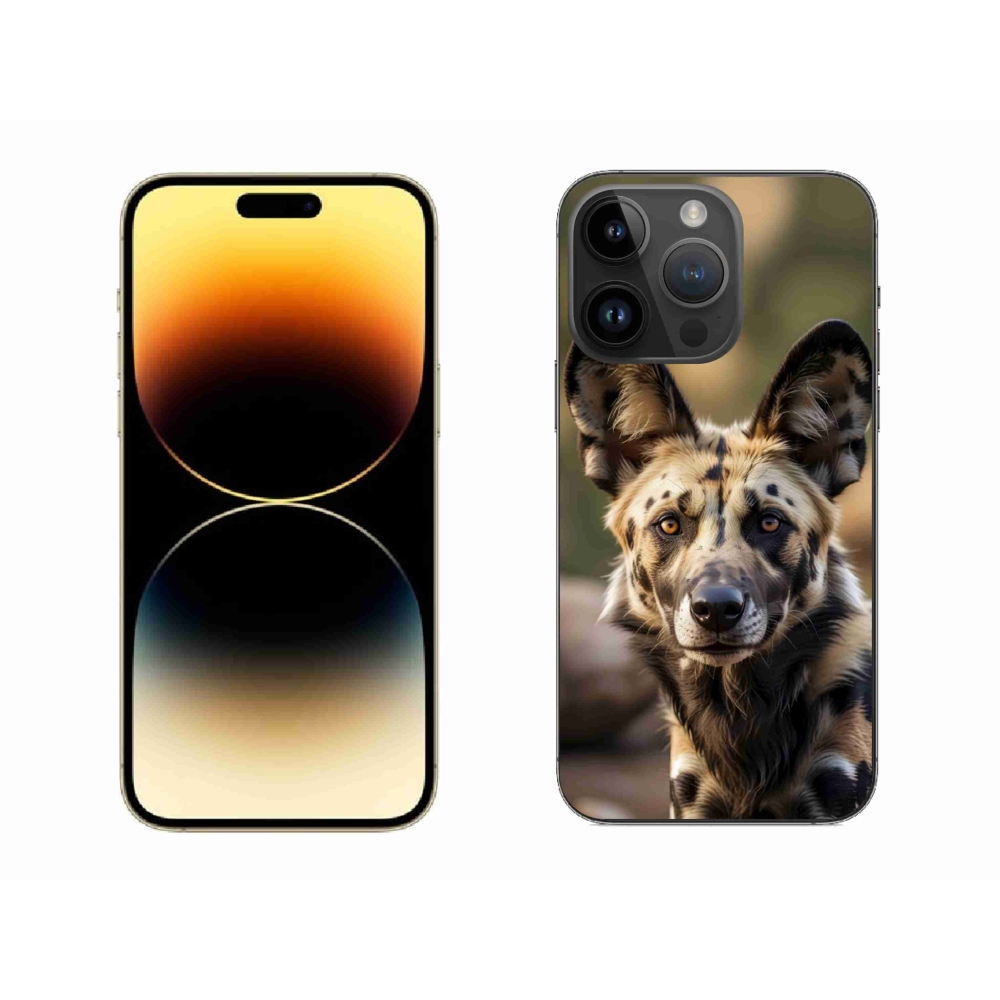 Gélový kryt mmCase na iPhone 14 Pro Max - africký divoký pes