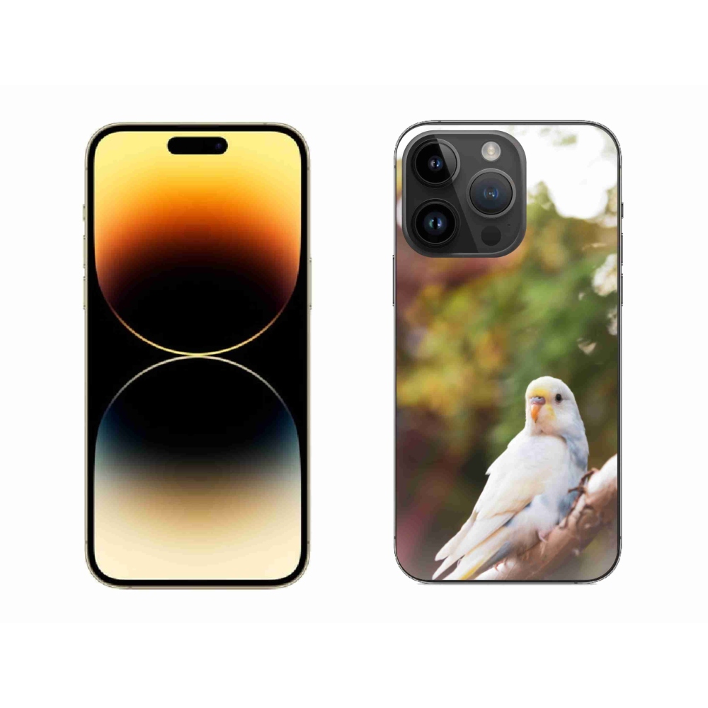 Gélový kryt mmCase na iPhone 14 Pro Max - andulka biela