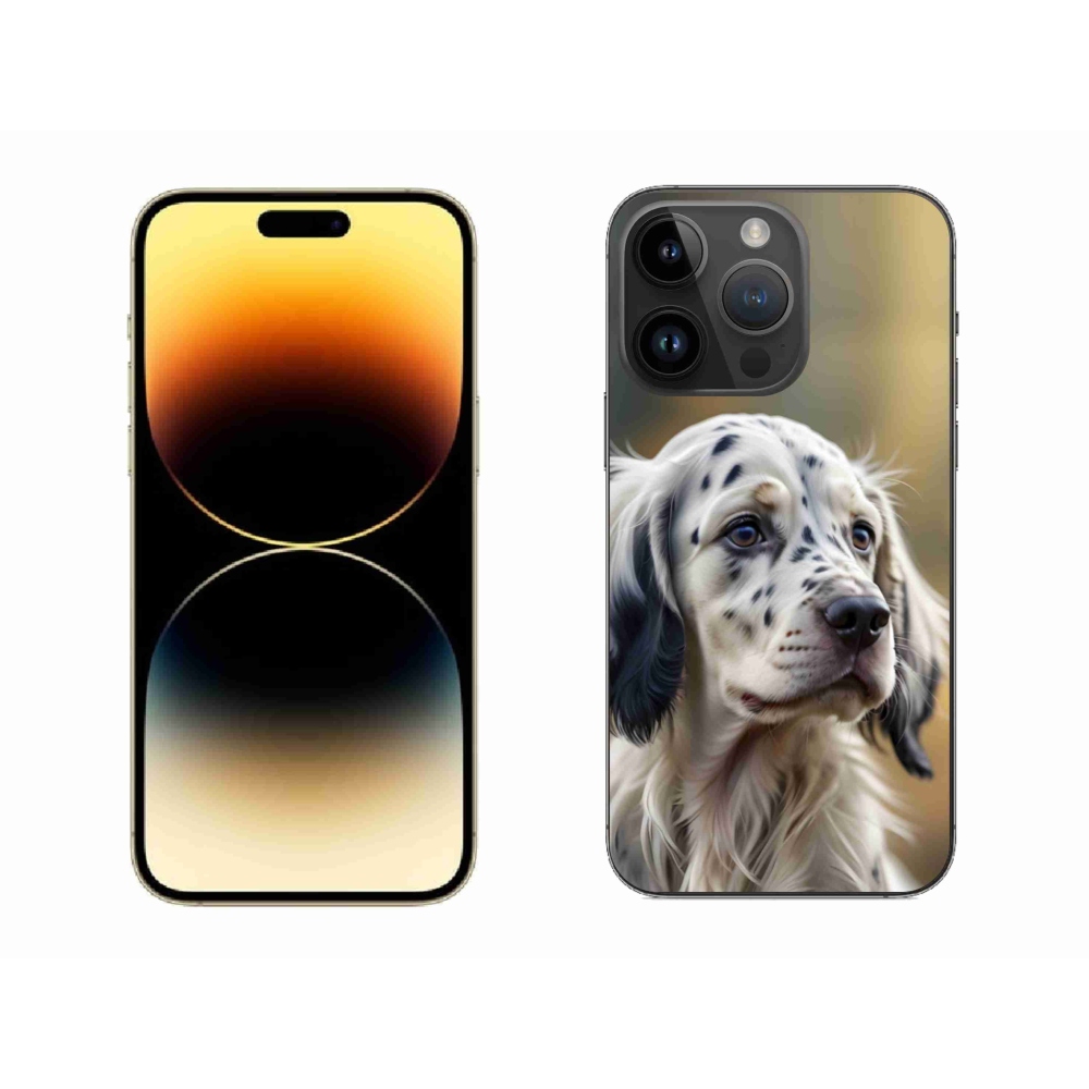 Gélový kryt mmCase na iPhone 14 Pro Max - anglický seter