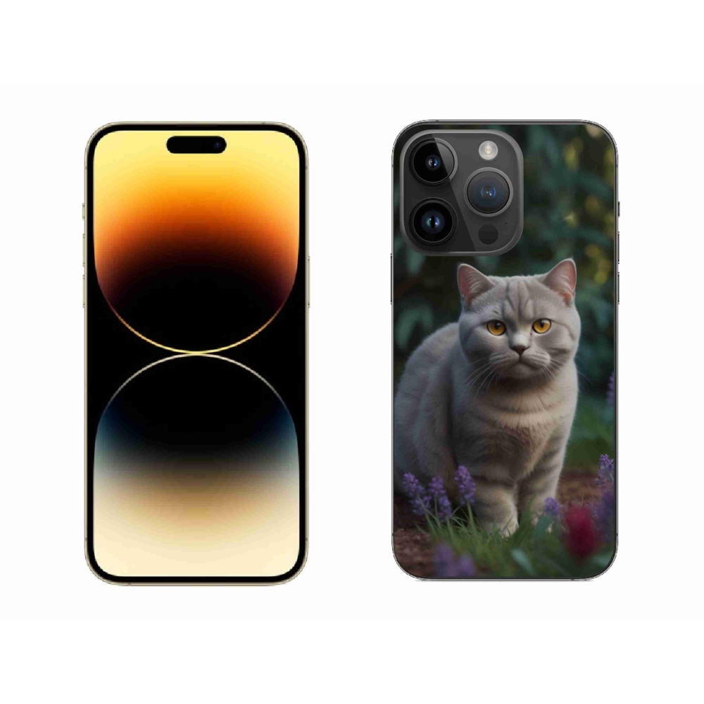 Gélový kryt mmCase na iPhone 14 Pro Max - britská mačka