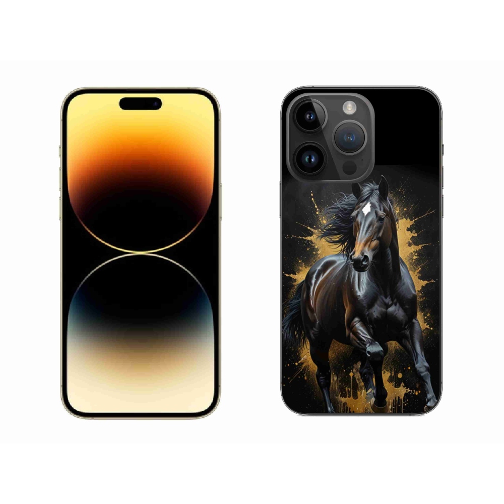Gélový kryt mmCase na iPhone 14 Pro Max - elegantný čierny žrebec