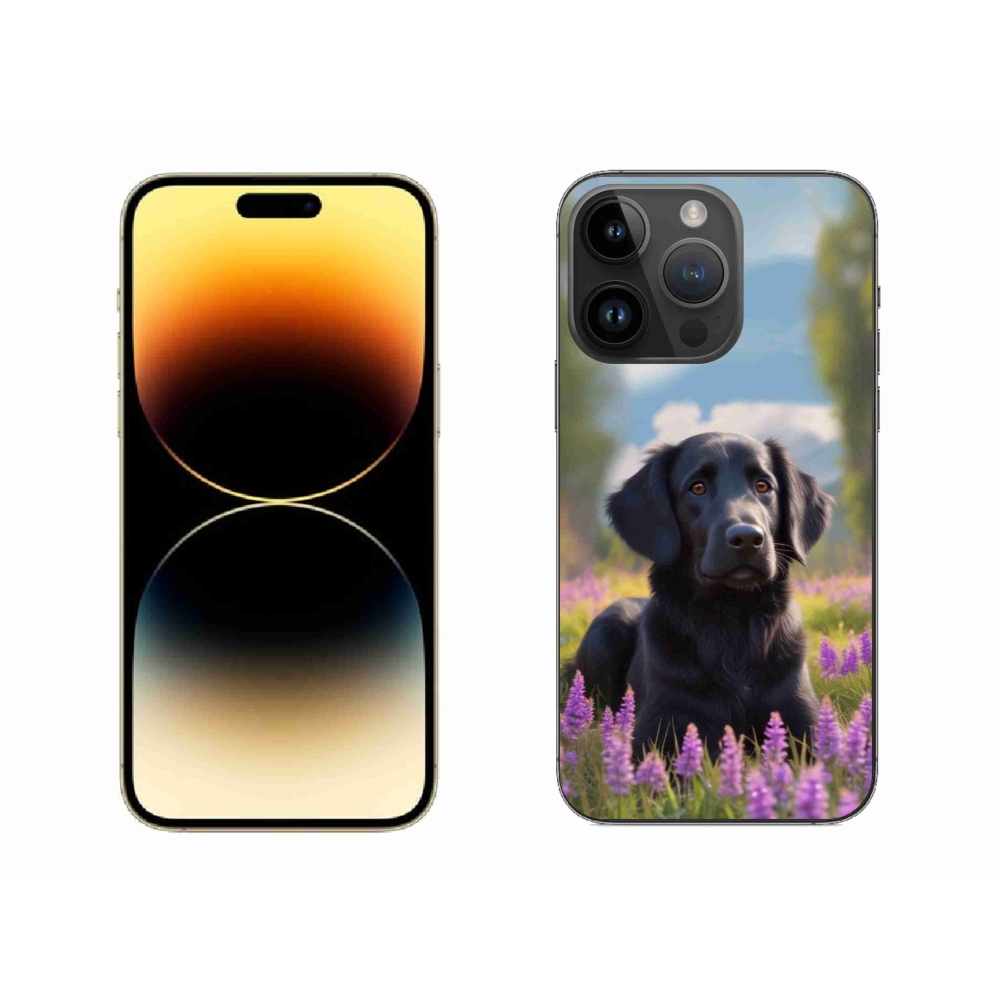 Gélový kryt mmCase na iPhone 14 Pro Max - elegantný čierny retriever
