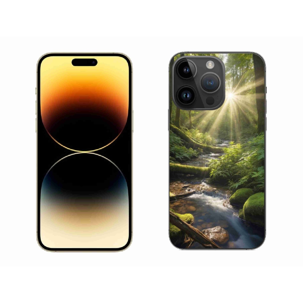 Gélový kryt mmCase na iPhone 14 Pro Max - hlbina lesa