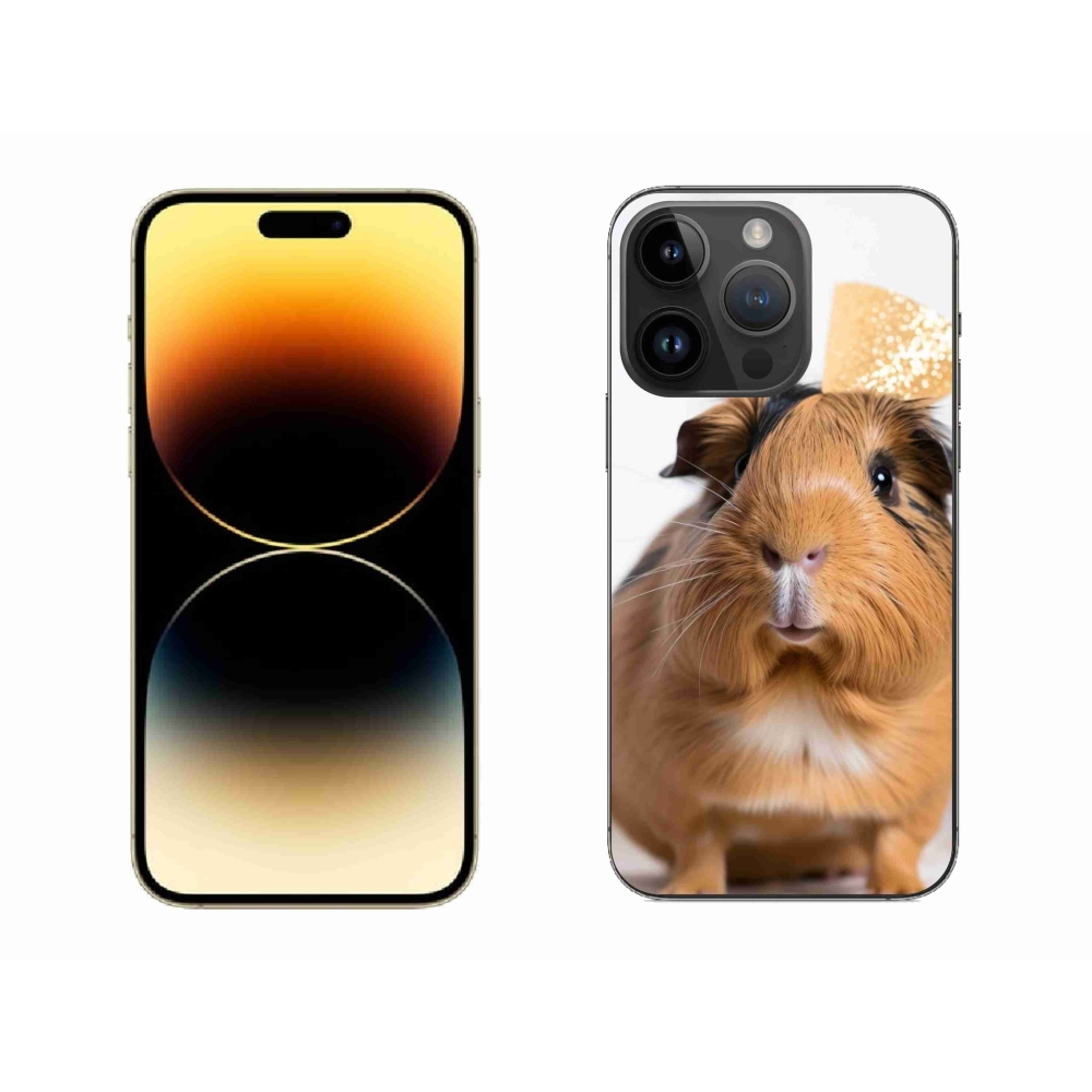 Gélový kryt mmCase na iPhone 14 Pro Max - hnedé morča