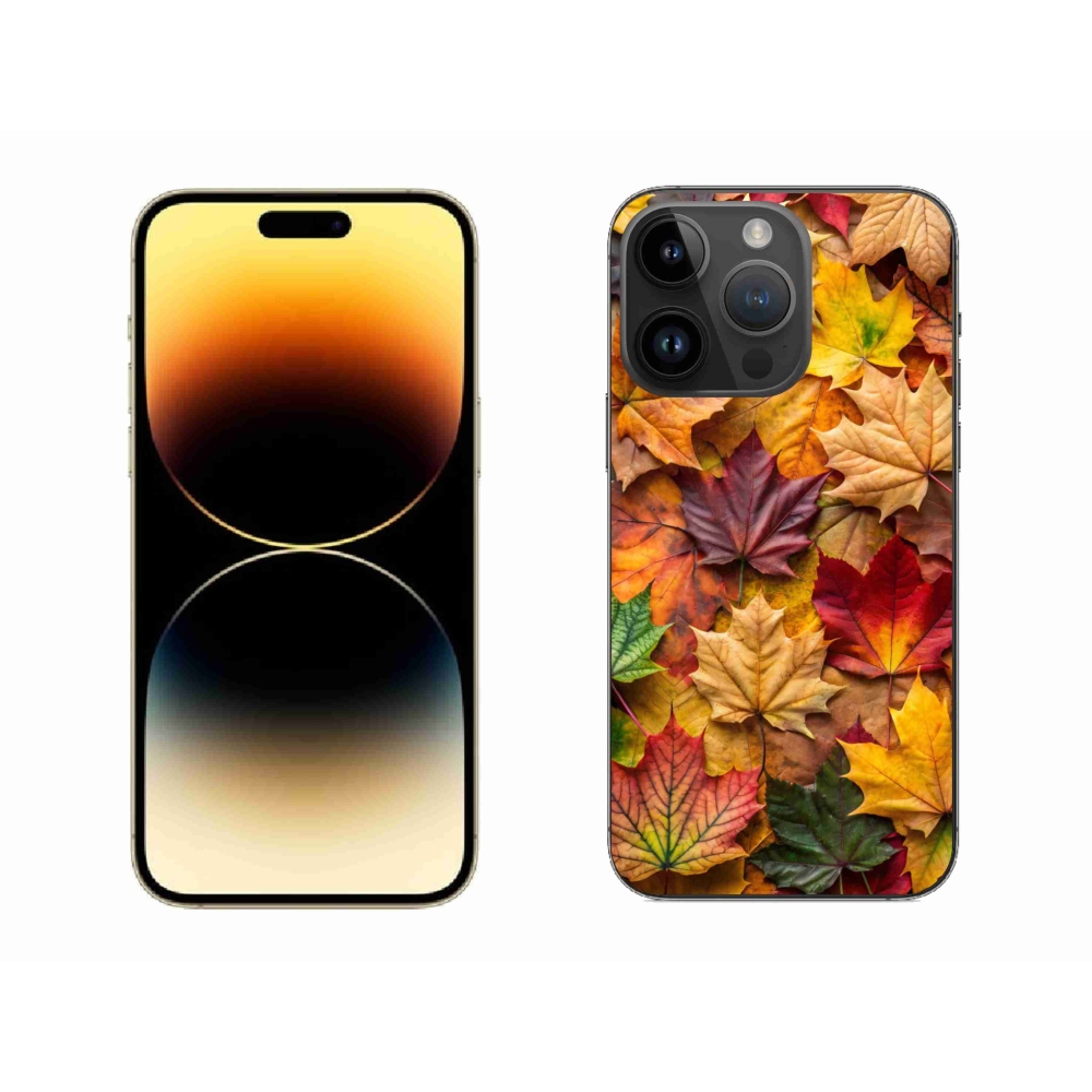 Gélový kryt mmCase na iPhone 14 Pro Max - javorové listy 2