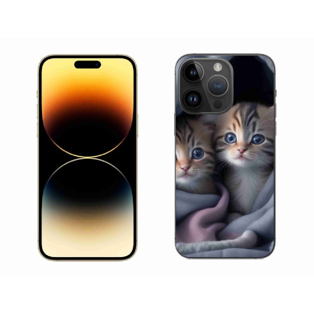 Gélový kryt mmCase na iPhone 14 Pro Max - mačacie duo 2