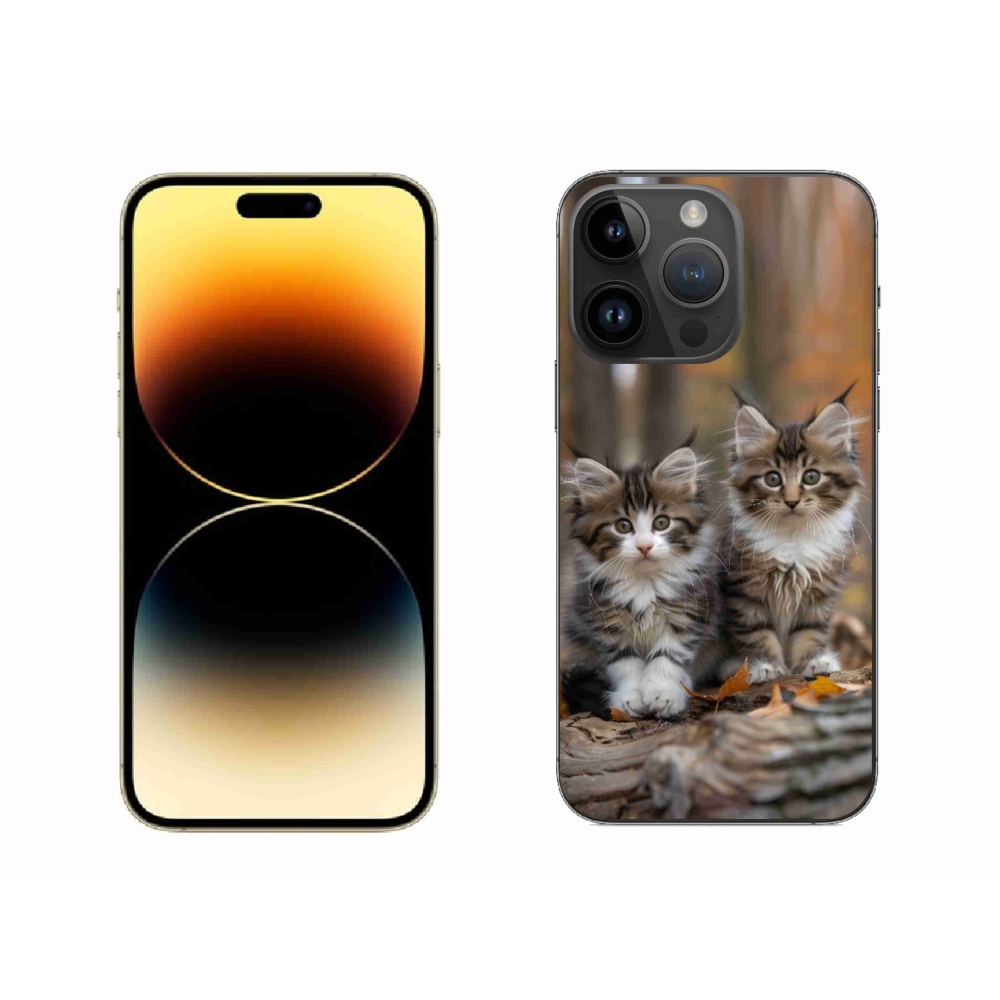 Gélový kryt mmCase na iPhone 14 Pro Max - mačacie duo 3