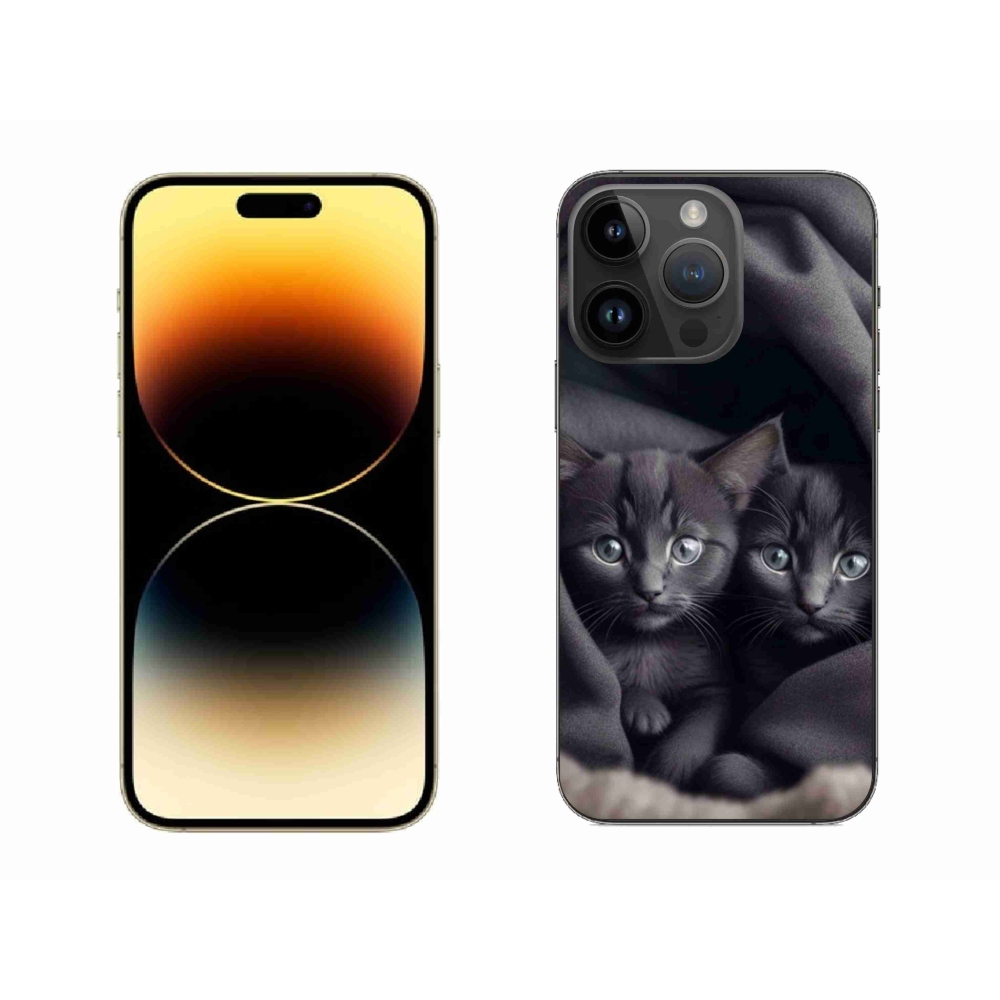 Gélový kryt mmCase na iPhone 14 Pro Max - mačacie duo
