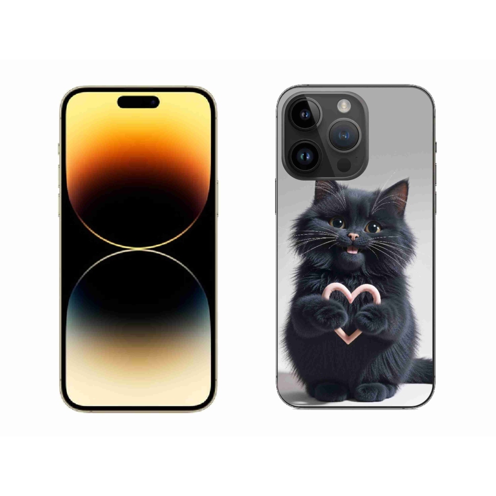 Gélový kryt mmCase na iPhone 14 Pro Max - mačacia láska 3