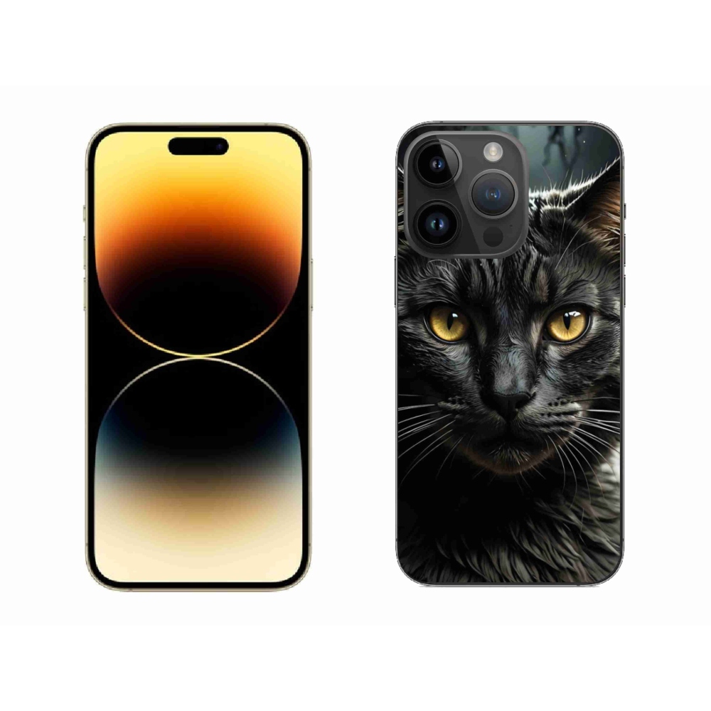 Gélový kryt mmCase na iPhone 14 Pro Max - mačacie pohľad 3