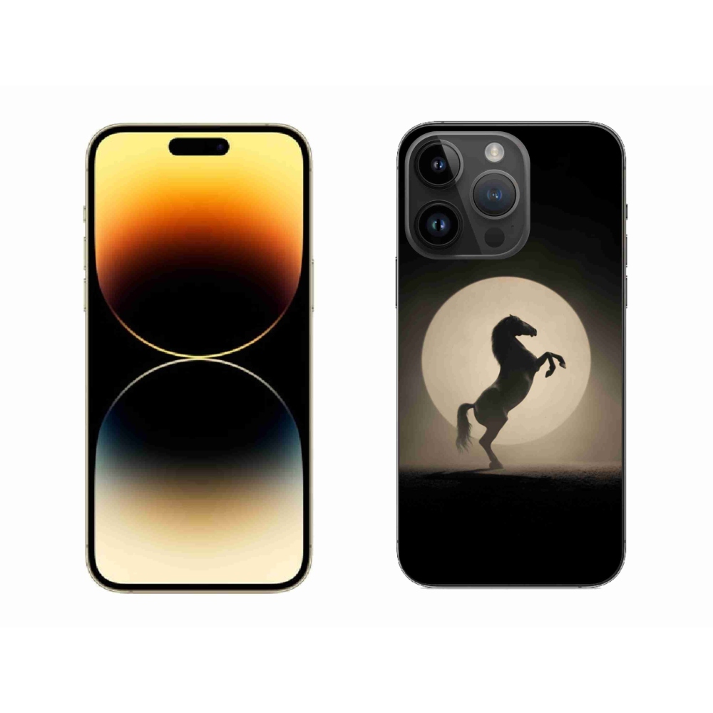 Gélový kryt mmCase na iPhone 14 Pro Max - kôň v siluete