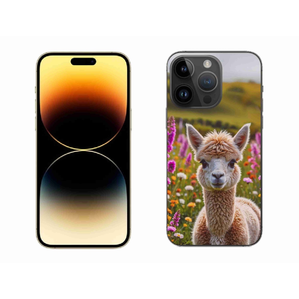 Gélový kryt mmCase na iPhone 14 Pro Max - lama na lúke