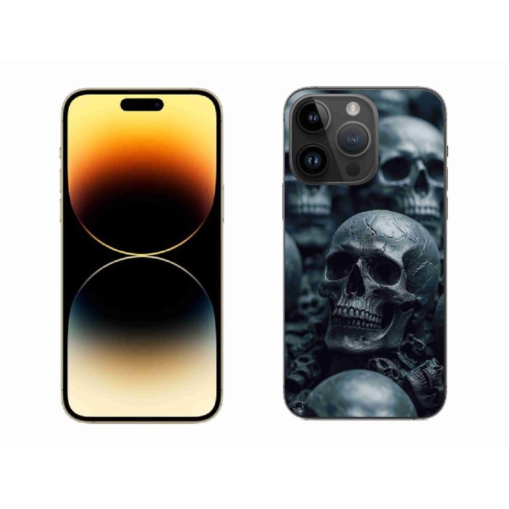 Gélový kryt mmCase na iPhone 14 Pro Max - lebka 2