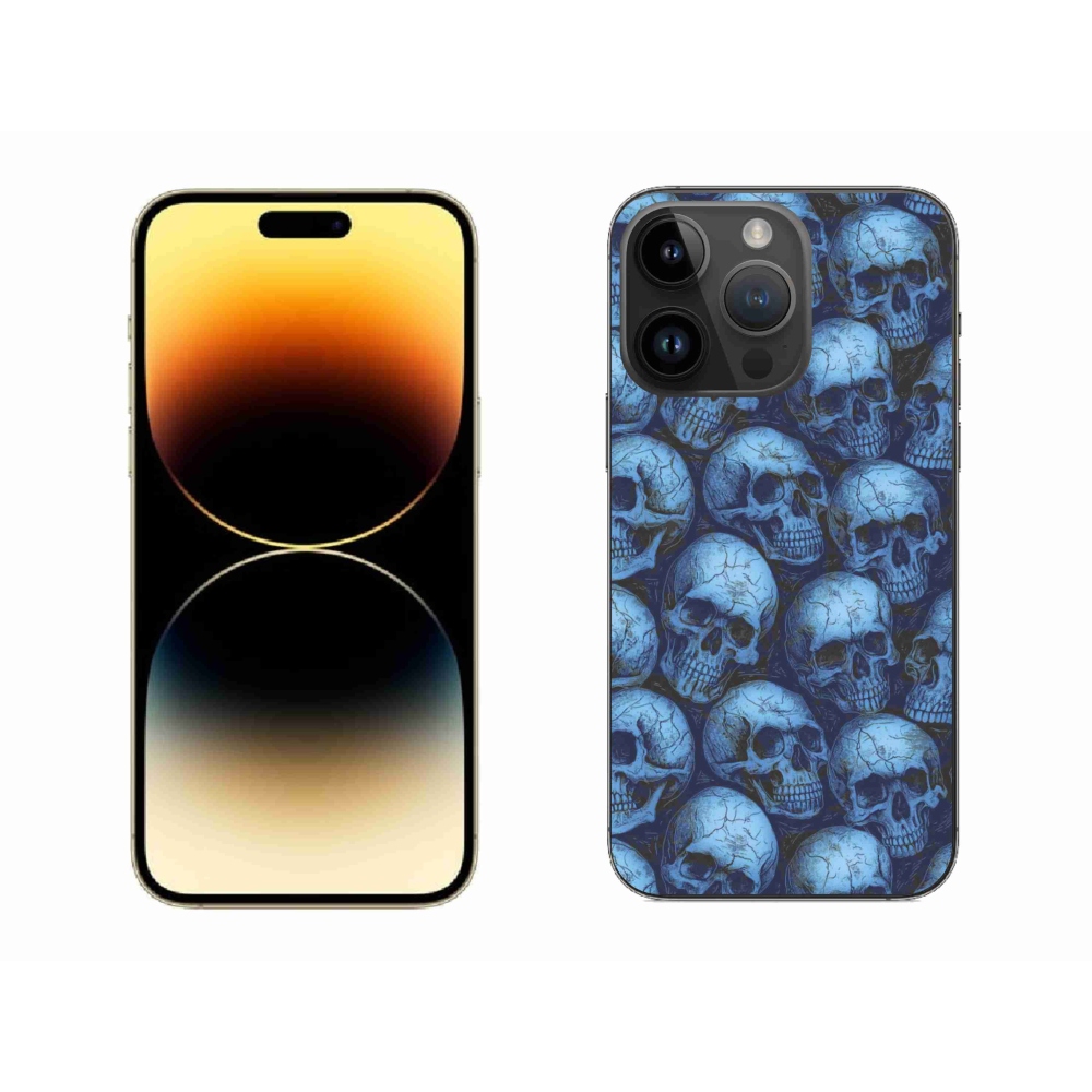 Gélový kryt mmCase na iPhone 14 Pro Max - lebky