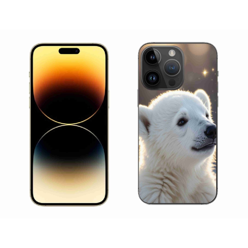 Gélový kryt mmCase na iPhone 14 Pro Max - ľadový medveď