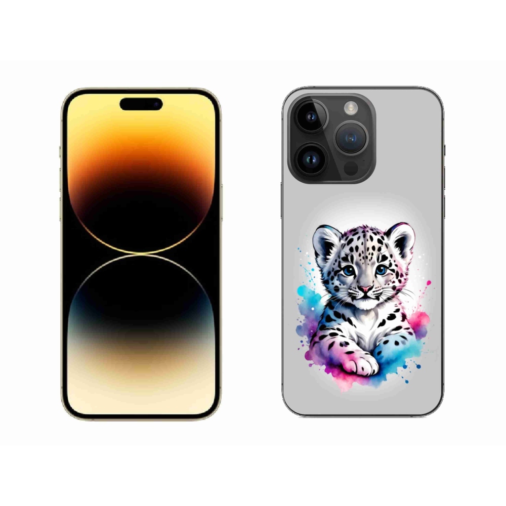 Gélový kryt mmCase na iPhone 14 Pro Max - leopardej mláďa
