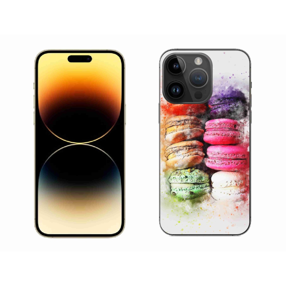 Gélový kryt mmCase na iPhone 14 Pro Max - makrónky