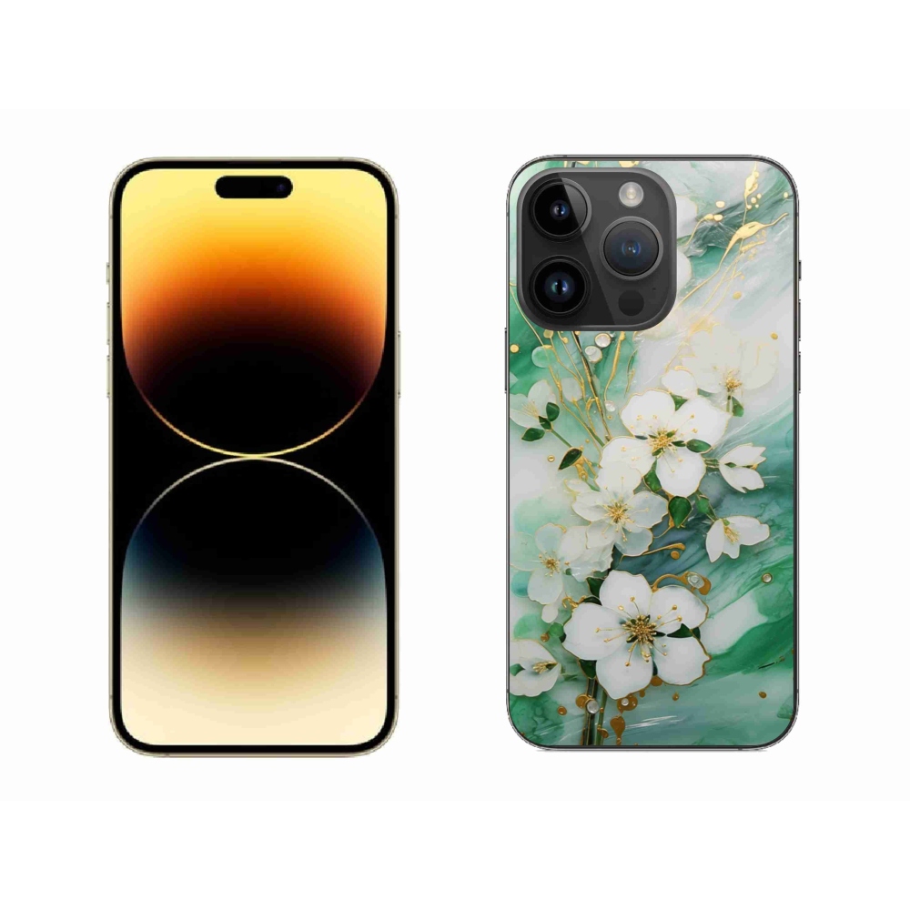 Gélový kryt mmCase na iPhone 14 Pro Max - nežné kvety