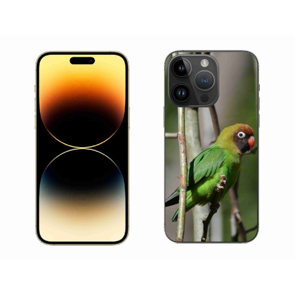 Gélový kryt mmCase na iPhone 14 Pro Max - papagáj agapornis