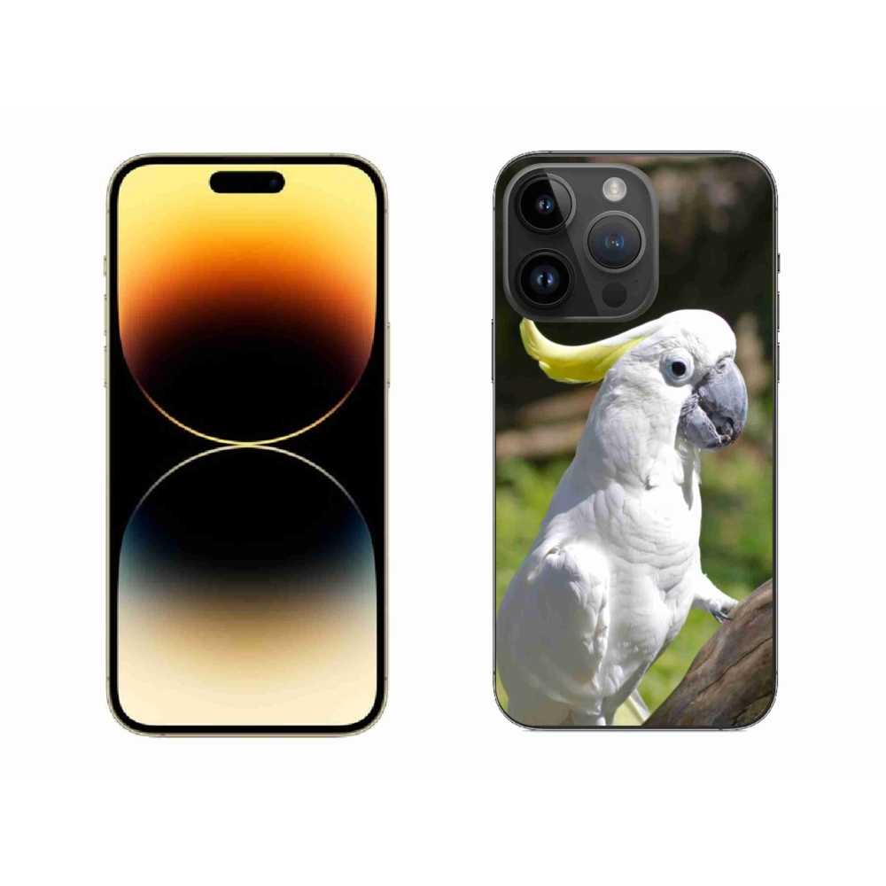 Gélový kryt mmCase na iPhone 14 Pro Max - papagáj kakadu 2