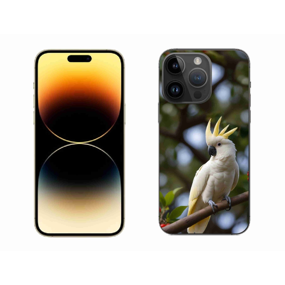 Gélový kryt mmCase na iPhone 14 Pro Max - papagáj kakadu 3