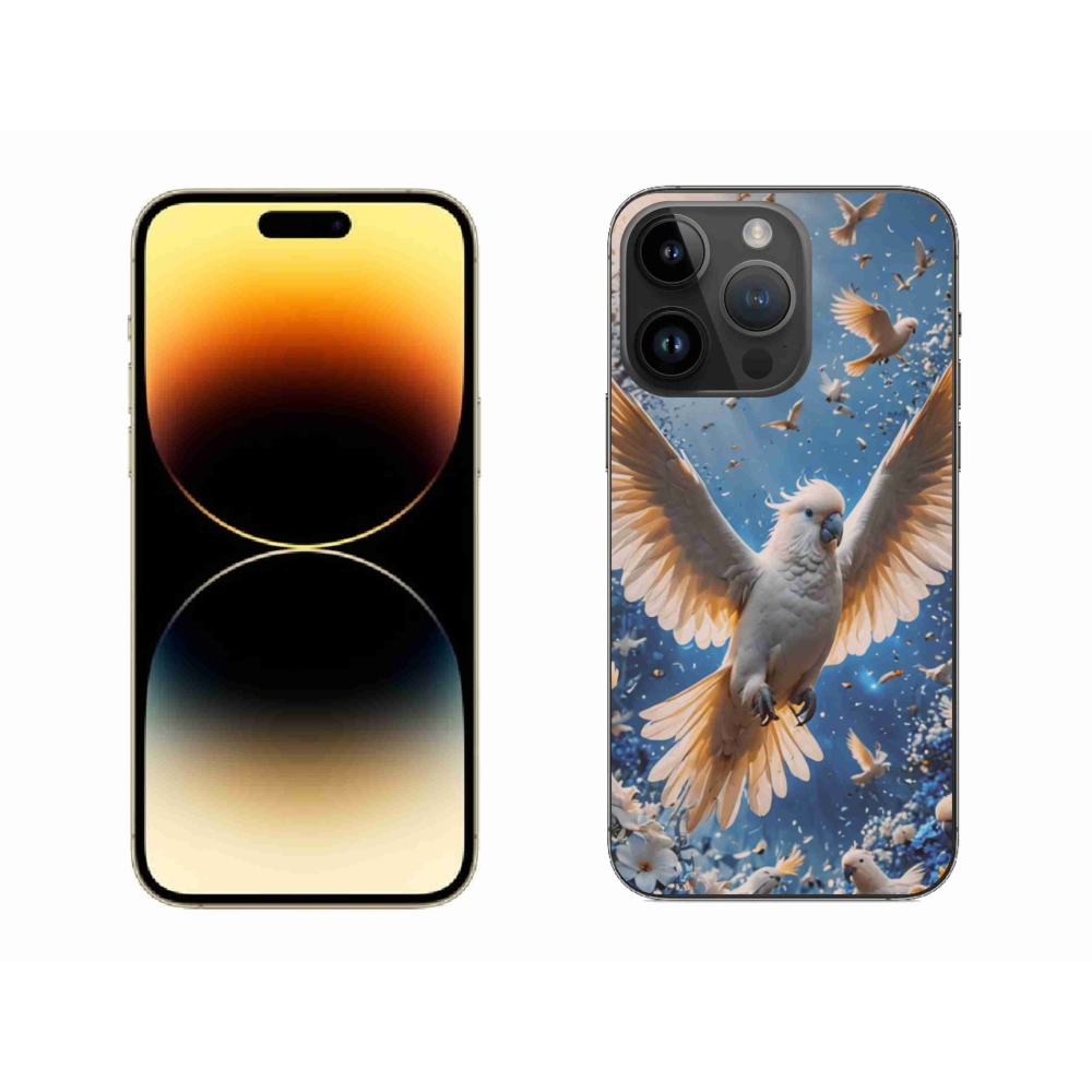 Gélový kryt mmCase na iPhone 14 Pro Max - papagáj kakadu