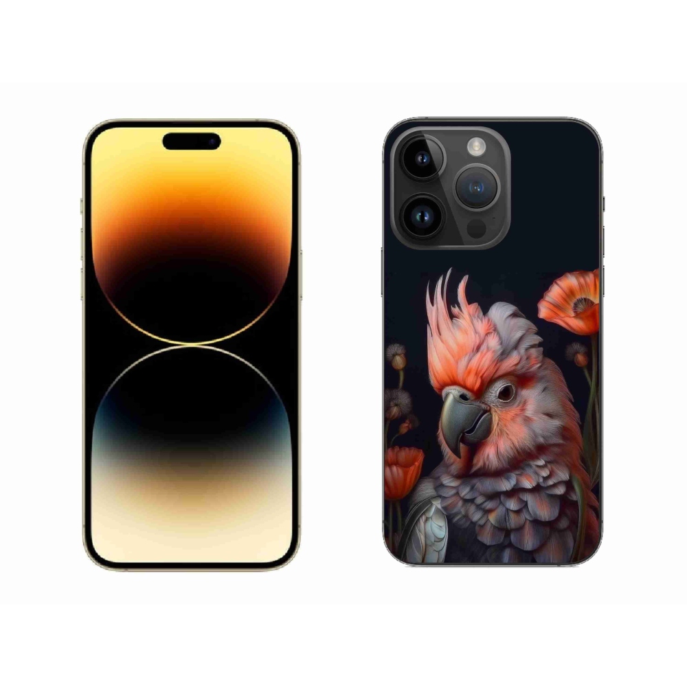 Gélový kryt mmCase na iPhone 14 Pro Max - papagáj kakadu vo farbách