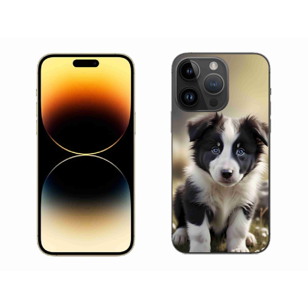 Gélový kryt mmCase na iPhone 14 Pro Max - roztomilá border kólia