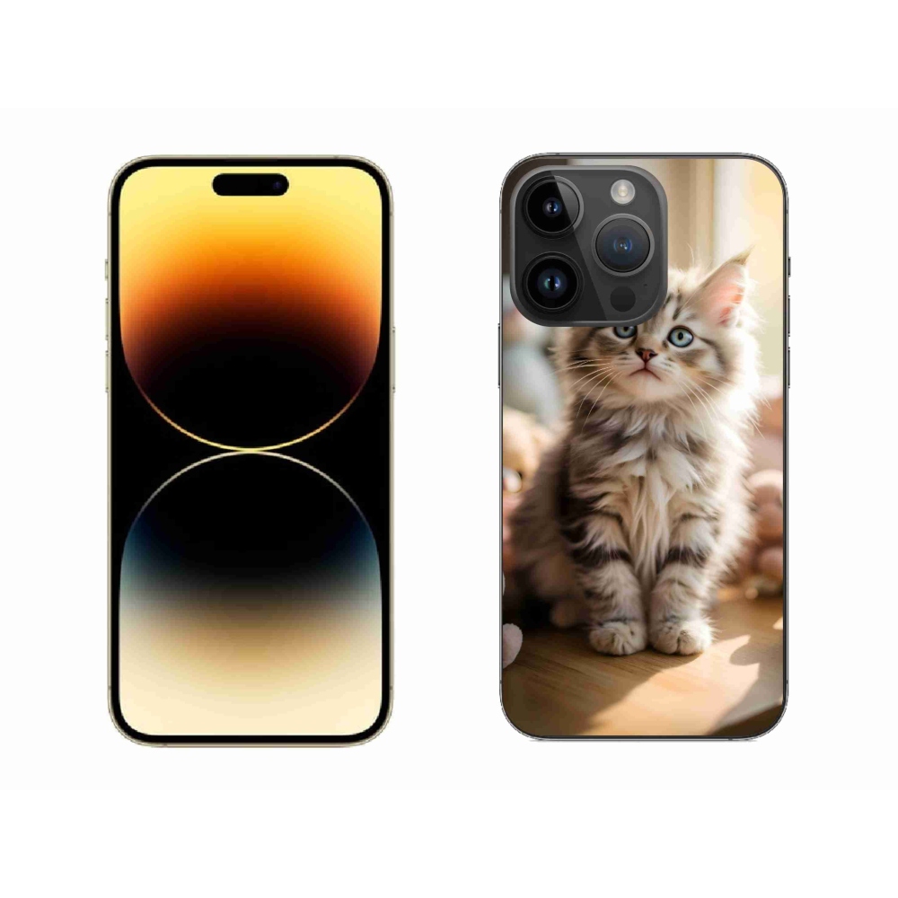 Gélový kryt mmCase na iPhone 14 Pro Max - roztomilé mačiatko 10