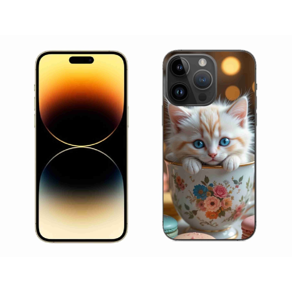 Gélový kryt mmCase na iPhone 14 Pro Max - roztomilé mačiatko 6