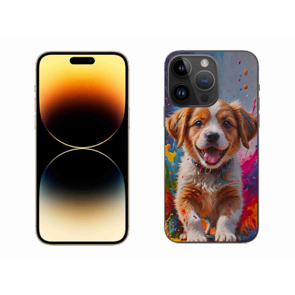 Gélový kryt mmCase na iPhone 14 Pro Max - roztomilé šteňa 3