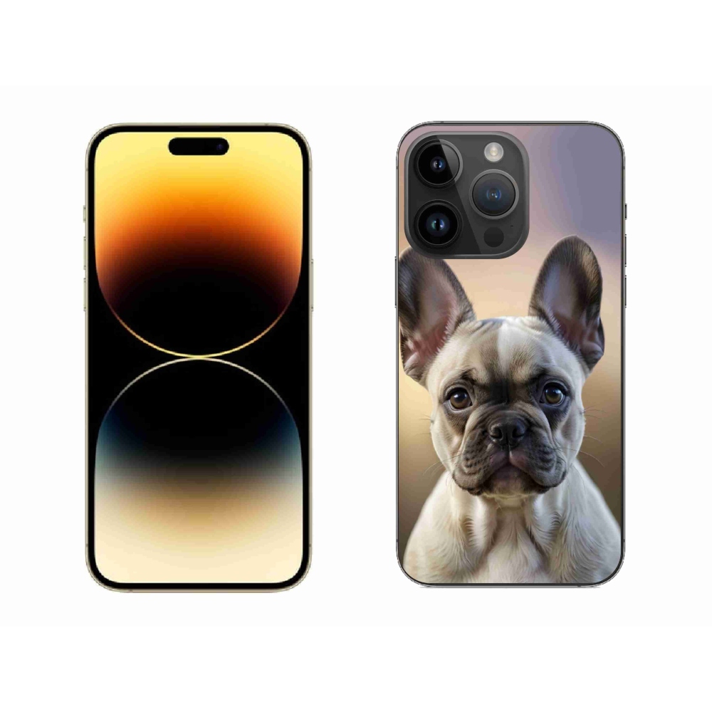 Gélový kryt mmCase na iPhone 14 Pro Max - roztomilý francúzsky buldoček