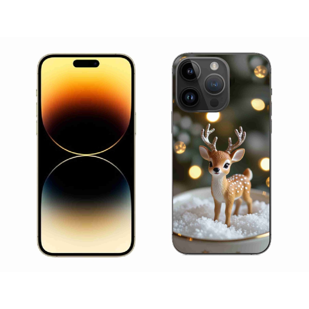 Gélový kryt mmCase na iPhone 14 Pro Max - roztomilý vianočný jeleň