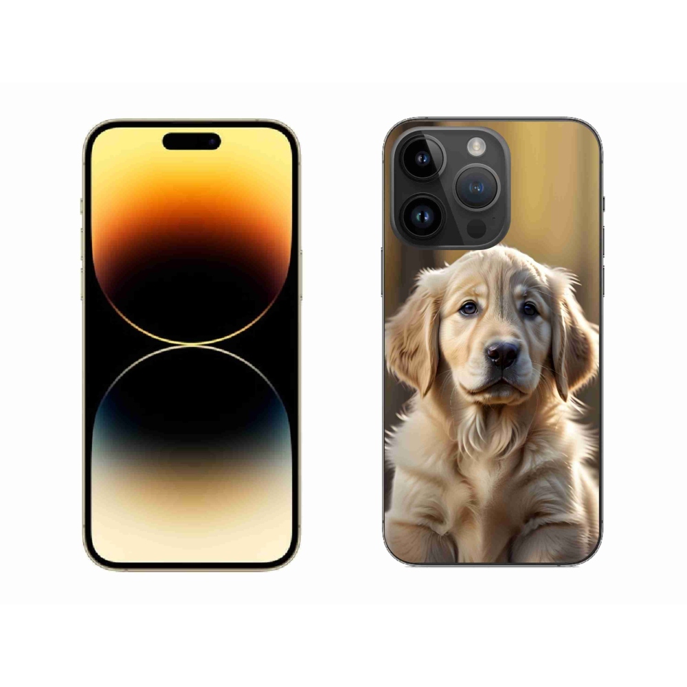 Gélový kryt mmCase na iPhone 14 Pro Max - roztomilý zlatý retriever