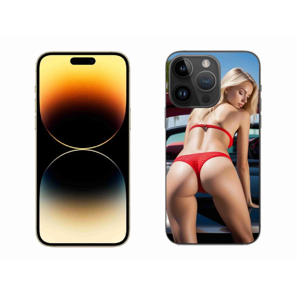 Gélový kryt mmCase na iPhone 14 Pro Max - sexy žena 2