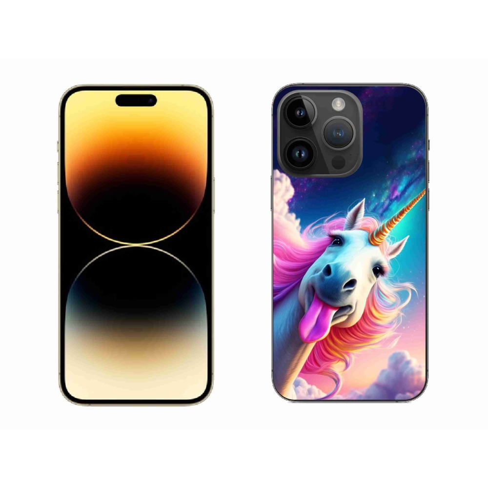 Gélový kryt mmCase na iPhone 14 Pro Max - šialený jednorožec