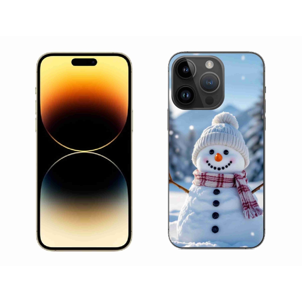 Gélový kryt mmCase na iPhone 14 Pro Max - snehuliak 3