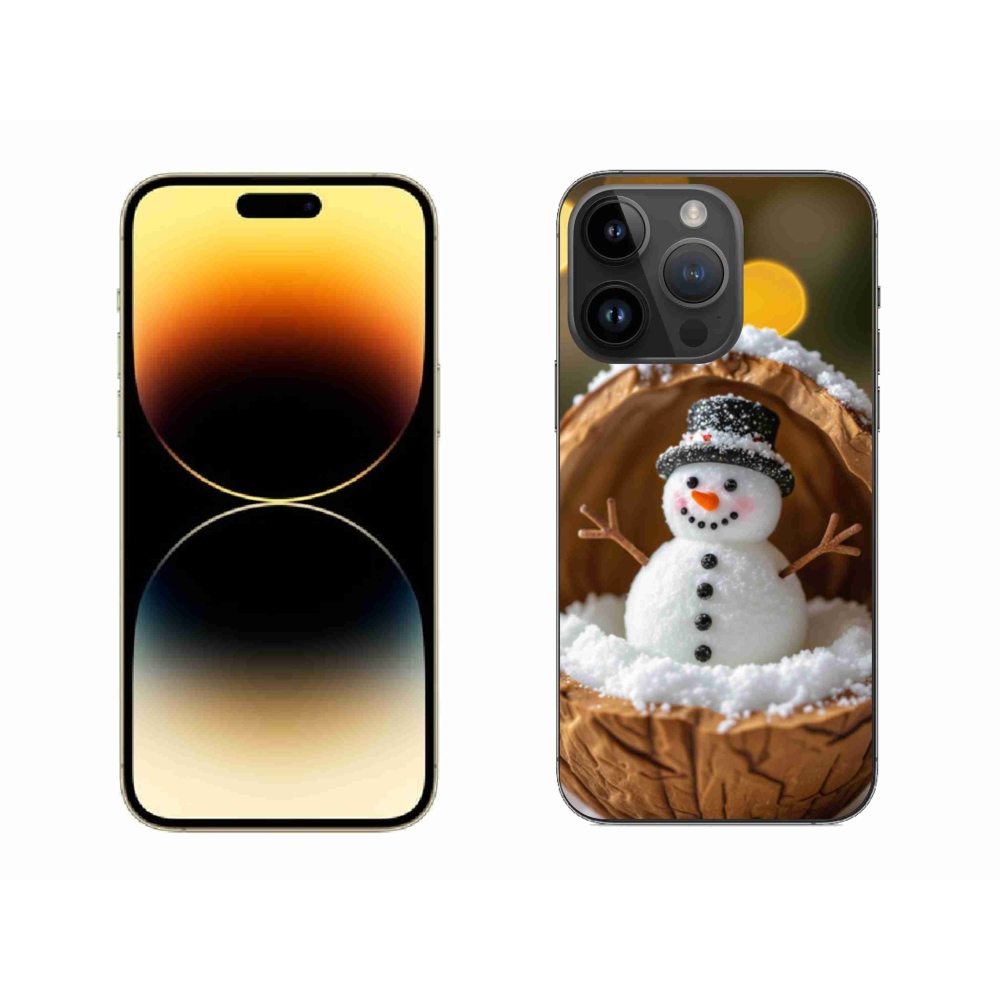 Gélový kryt mmCase na iPhone 14 Pro Max - snehuliak 4