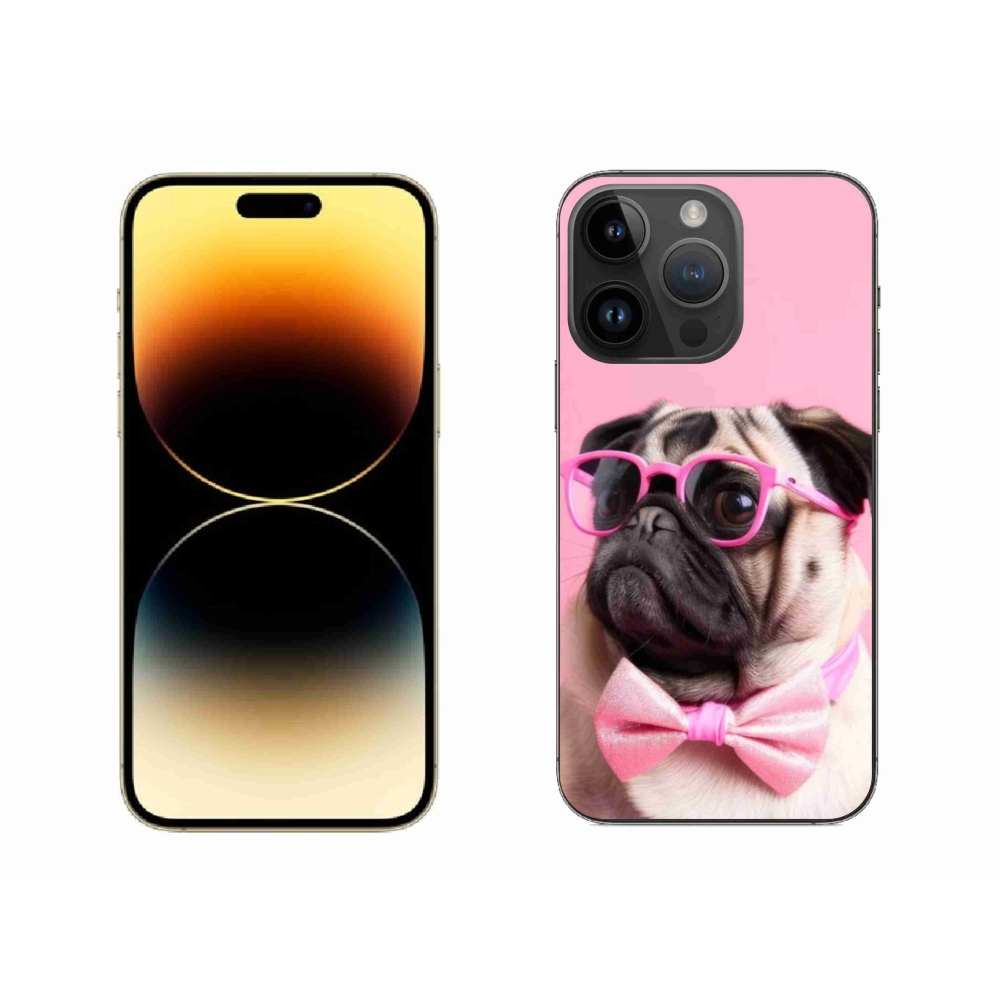 Gélový kryt mmCase na iPhone 14 Pro Max - štýlový mops
