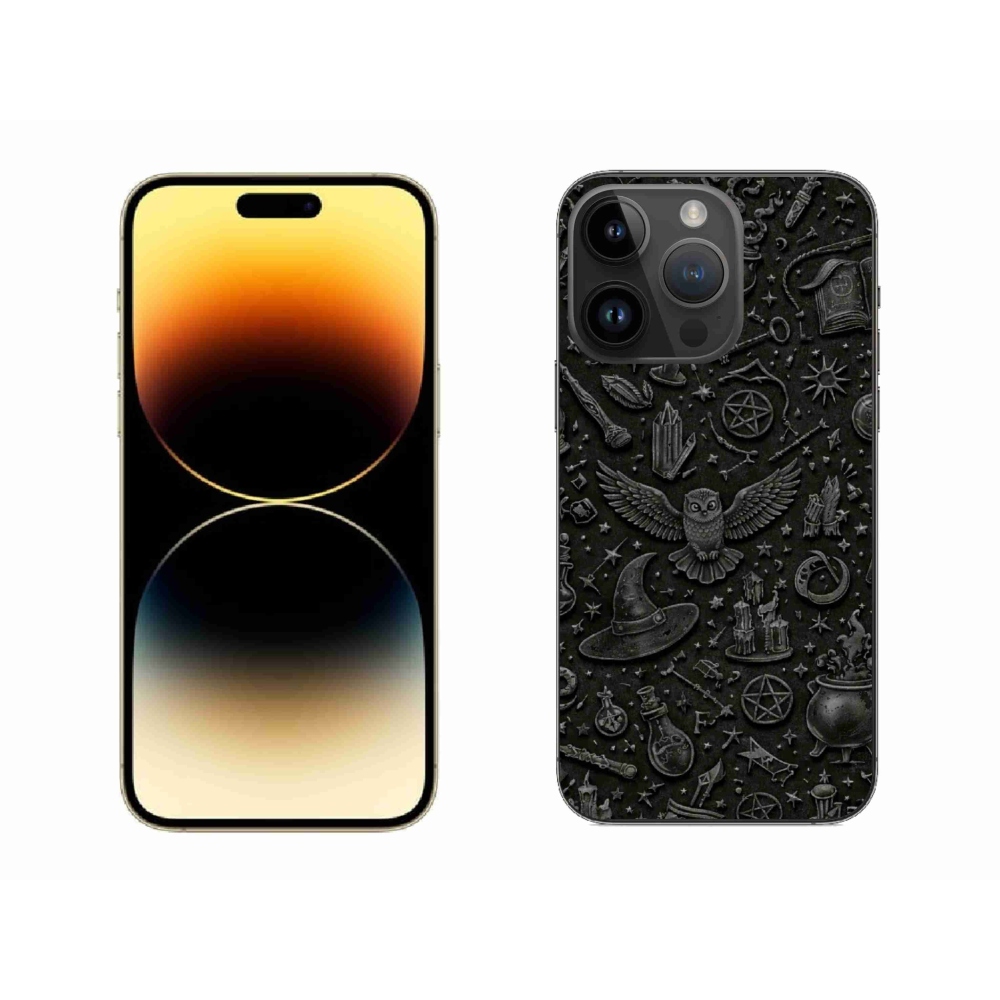 Gélový kryt mmCase na iPhone 14 Pro Max - tmavý magický svet