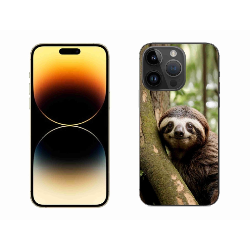 Gélový kryt mmCase na iPhone 14 Pro Max - usmievavý leňochod