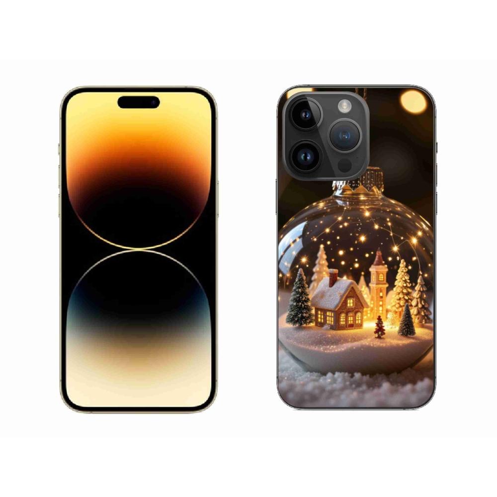 Gélový kryt mmCase na iPhone 14 Pro Max - vianočné gule 3