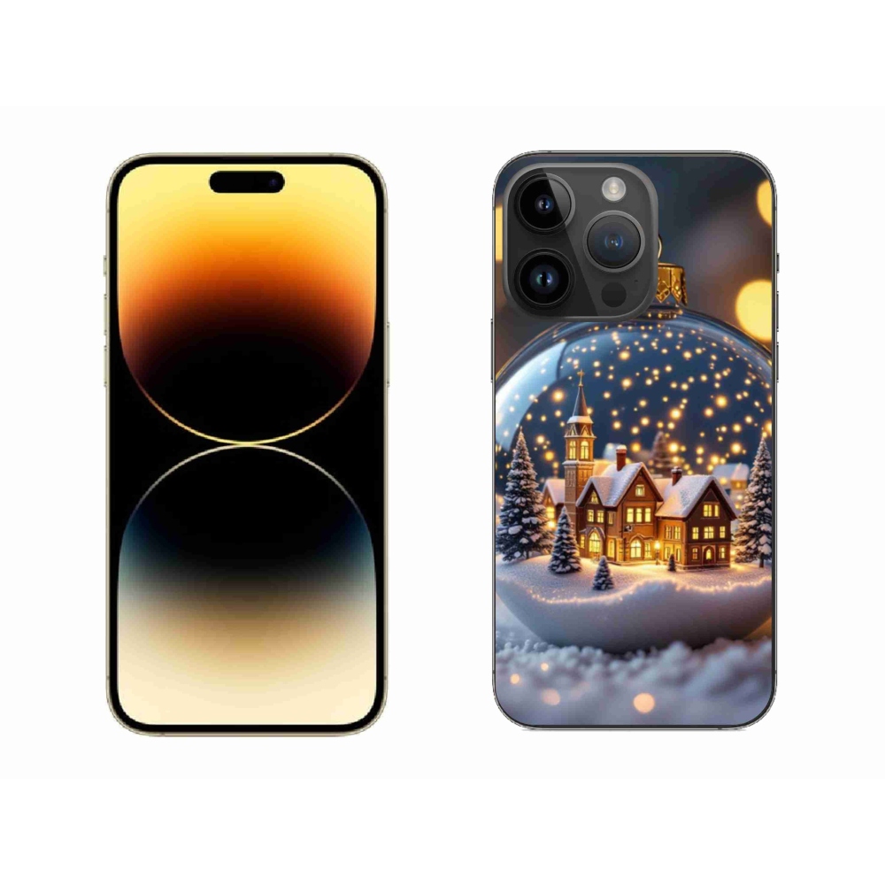 Gélový kryt mmCase na iPhone 14 Pro Max - vianočné gule 4