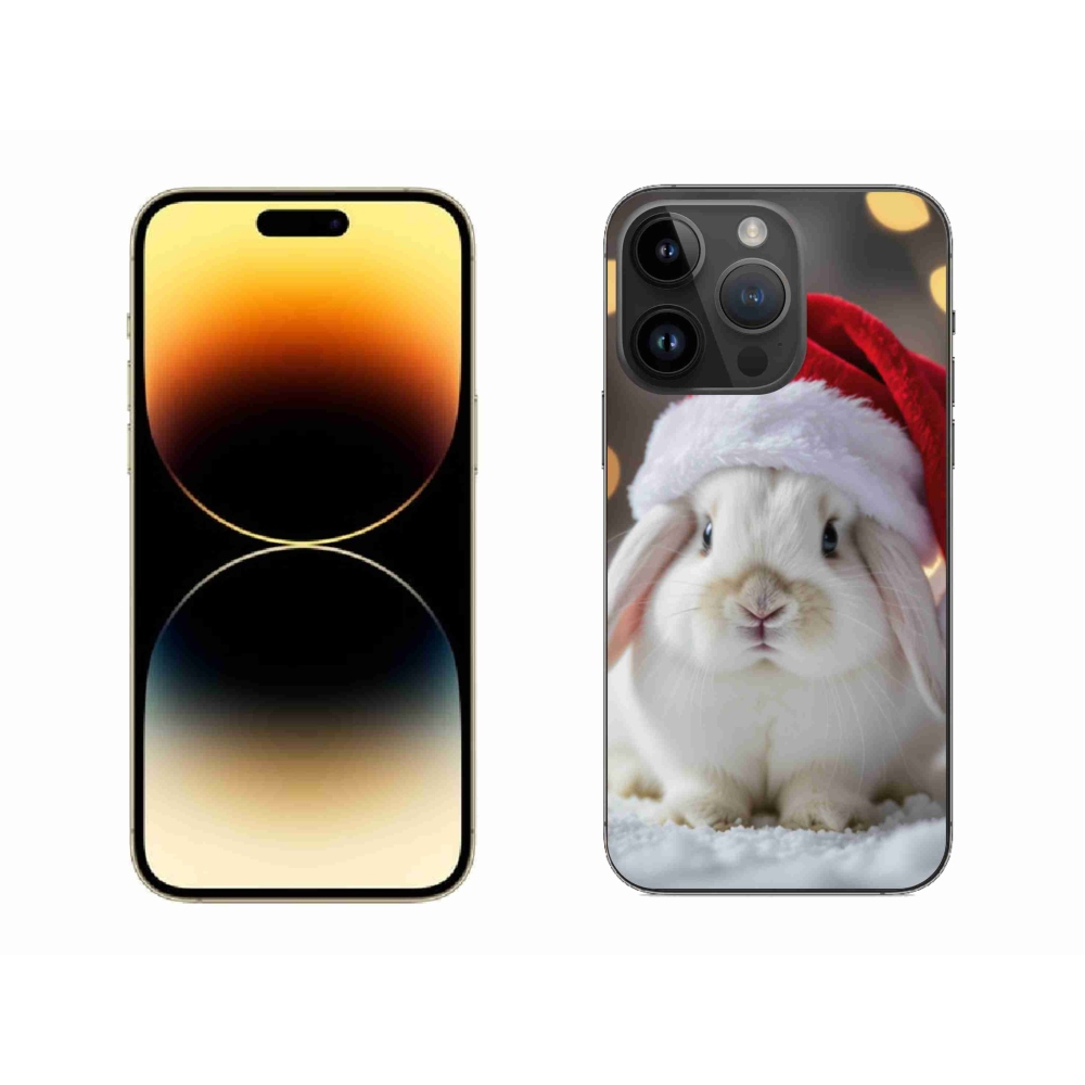 Gélový kryt mmCase na iPhone 14 Pro Max - vianočný králik