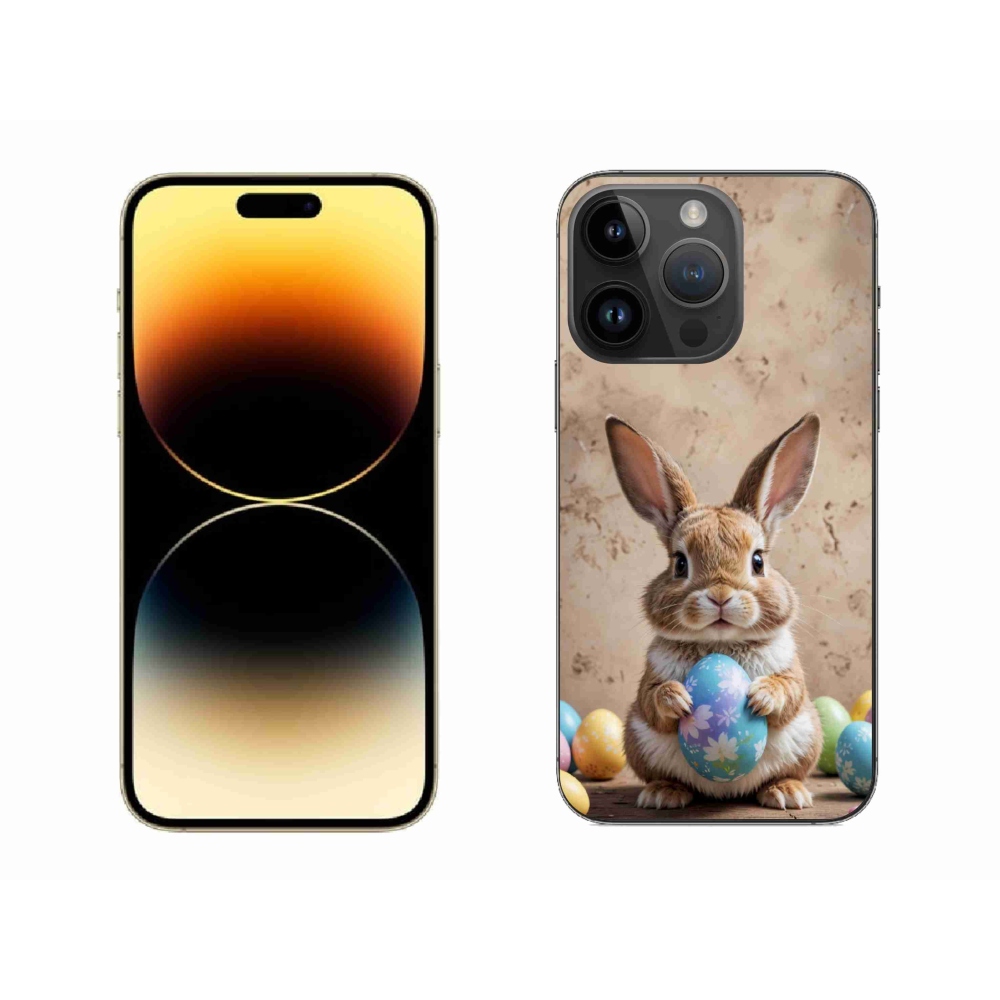 Gélový kryt mmCase na iPhone 14 Pro Max - veľkonočný zajačik