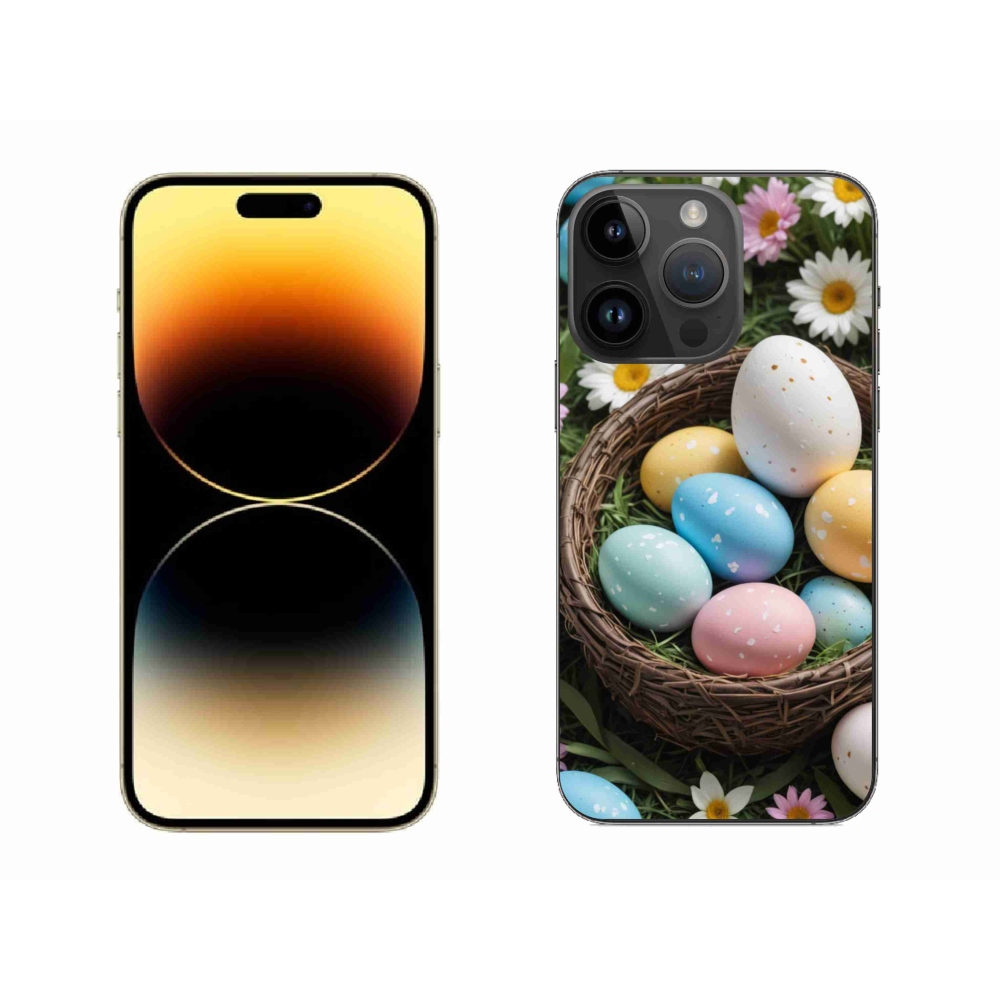 Gélový kryt mmCase na iPhone 14 Pro Max - veľkonočné vajíčka 2