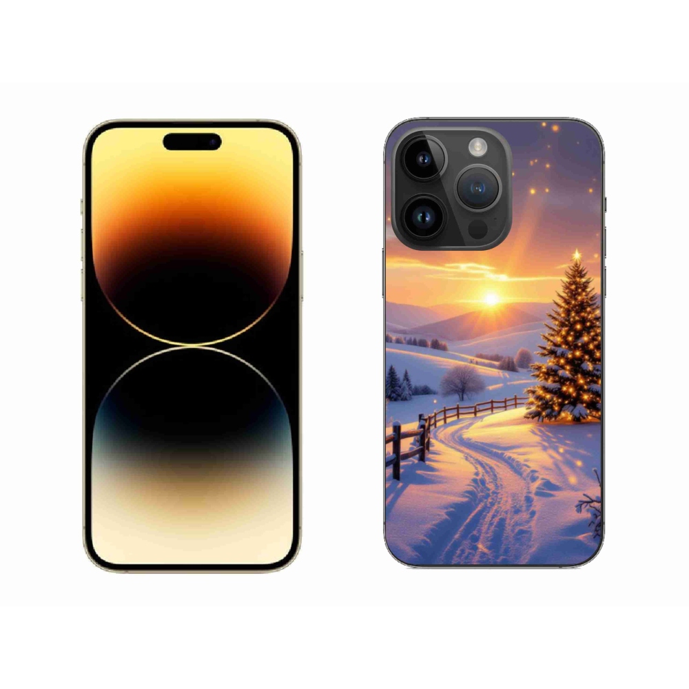 Gélový kryt mmCase na iPhone 14 Pro Max - zimná krajina