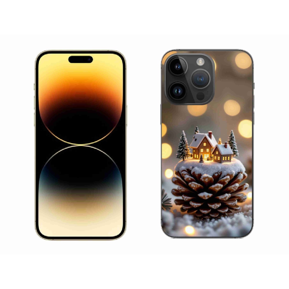 Gélový kryt mmCase na iPhone 14 Pro Max - zimná dedinka
